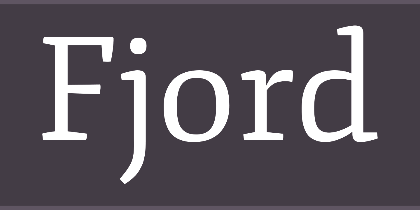 Schriftart Fjord